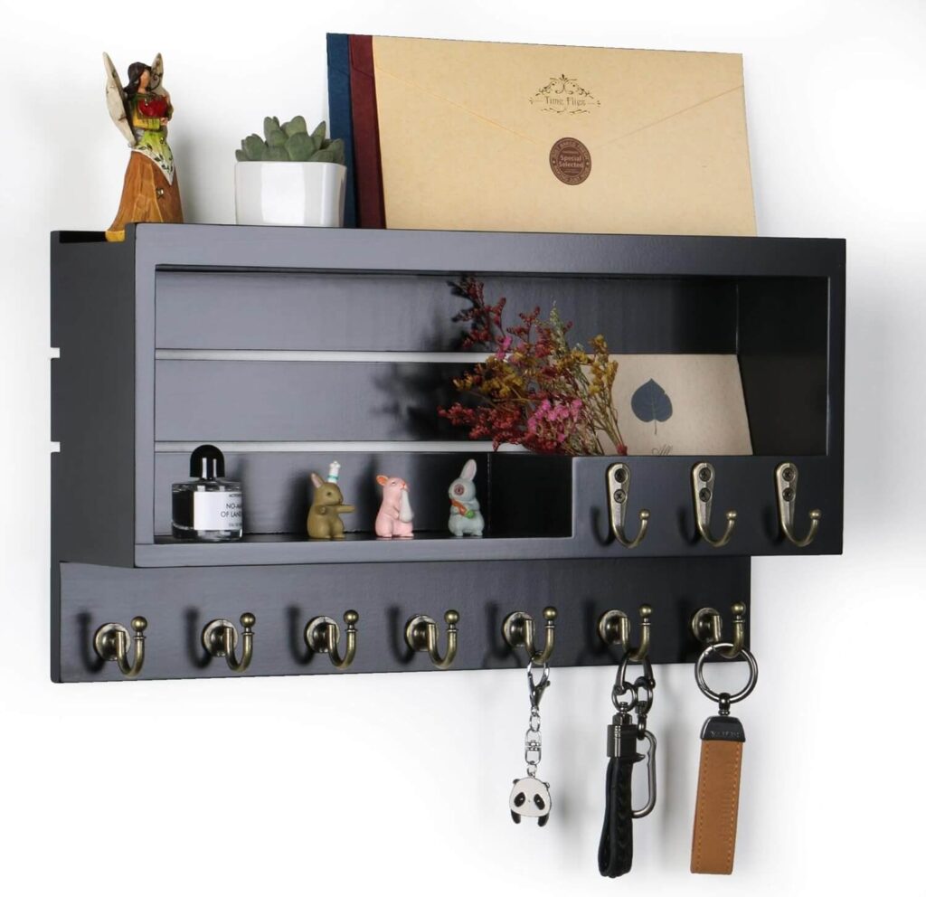 Lwenki Wall-Mount Key Holder with Shelf