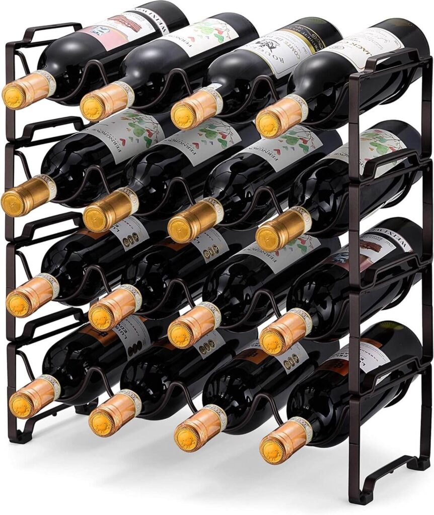 Simple Trending 4-Tier Bronze Wine Rack