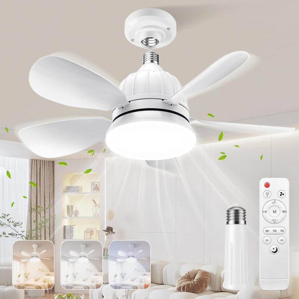OSTIVE 2-in-1 Ceiling Fan with Light – Modern, Quiet & Easy to Install (White)