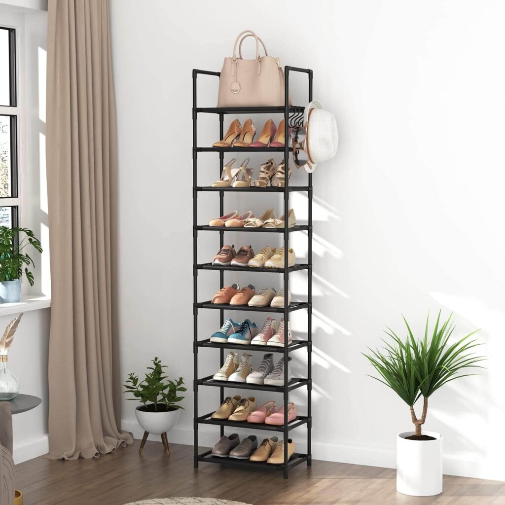 10-Tier Shoe Rack Organizer – Space-Saving Floor Shelf for Closet, Bedroom, Garage & More