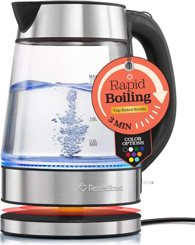 Peach Street 1.7L Electric Kettle – Fast, Safe & Elegant Boiling