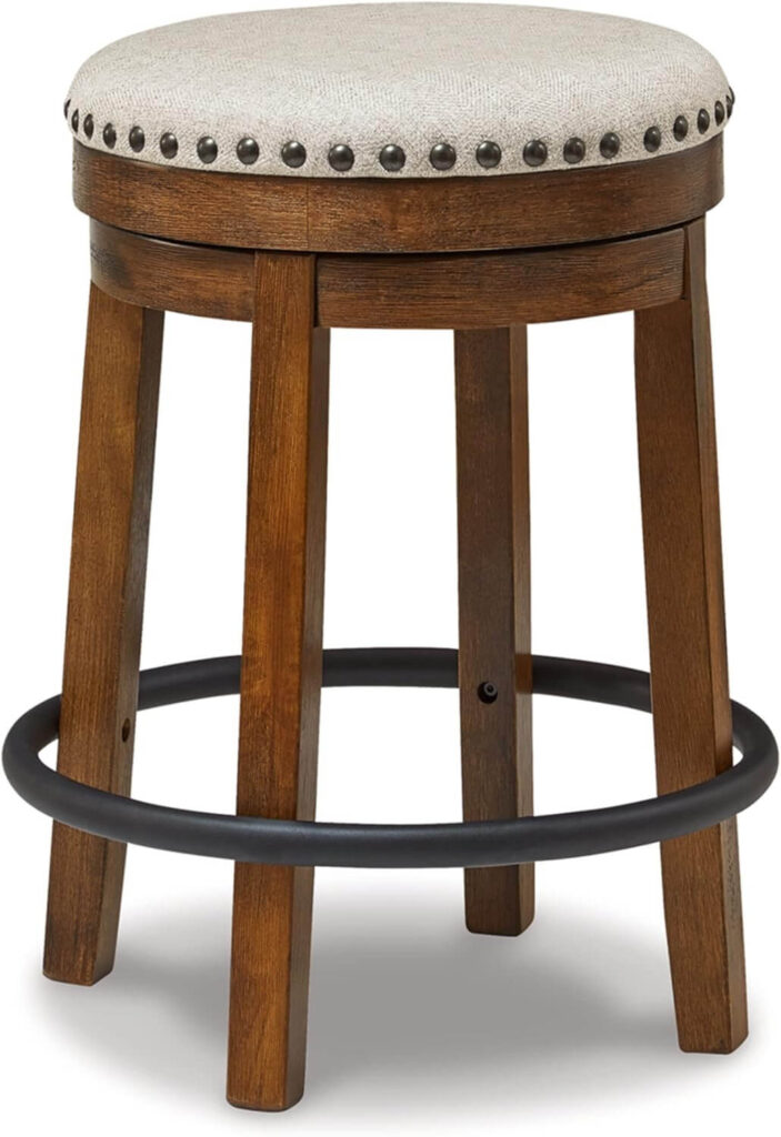 Signature Design by Ashley Swivel Bar Stool – Rustic Brown