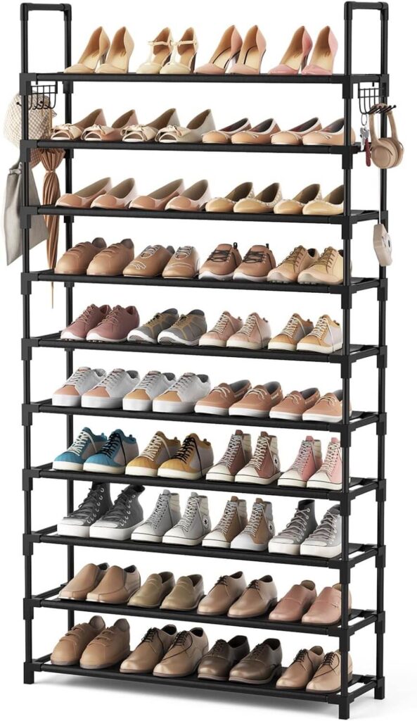 VTRIN 10-Tier Wide Shoe Rack – Durable, Spacious & Easy Assembly