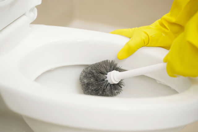 High-quality toilet brush with holder, perfect for deep cleaning toilets and maintaining bathroom hygiene